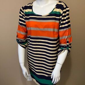Live 4 Truth Multicolored Stipe Dress - Size 2X